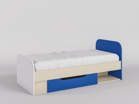 Кровать Скай 1650х750 (Синий/Белый/корпус Клен) в Называевске - nazyvaevsk.katalogmebeli.com | фото
