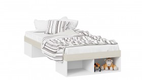 Кровать «Сканди»  Дуб Гарден/Белый в Называевске - nazyvaevsk.katalogmebeli.com | фото
