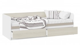 Кровать «Сканди» с 2 ящиками Дуб Гарден/Белый/Глиняный серый в Называевске - nazyvaevsk.katalogmebeli.com | фото 2