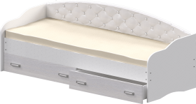 Кровать Софа-7 с мягкой спинкой (800х2000) Белый в Называевске - nazyvaevsk.katalogmebeli.com | фото