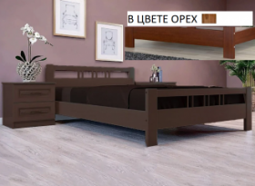 Кровать Вероника-3 из массива сосны 900*2000 Орех в Называевске - nazyvaevsk.katalogmebeli.com | фото 6