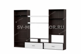Мебель для гостиной МГС 7 Исполнение 1 Дуб Венге/Белый глянец в Называевске - nazyvaevsk.katalogmebeli.com | фото