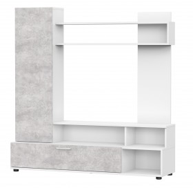 Мебель для гостиной "МГС 9" Белый / Цемент светлый в Называевске - nazyvaevsk.katalogmebeli.com | фото 1