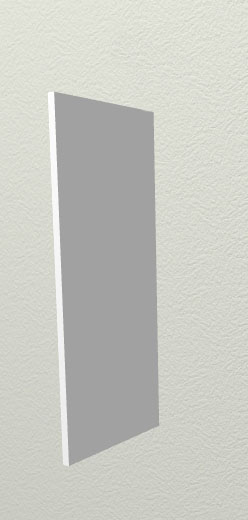 Панель торцевая П Капля (для шкафа верхнего) Белый в Называевске - nazyvaevsk.katalogmebeli.com | фото