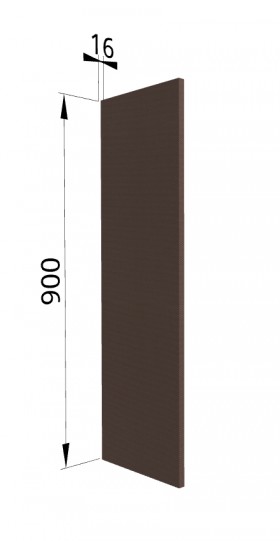 Панель торцевая ВП Квадро (для шкафа верхнего высокого) Шоколад кожа в Называевске - nazyvaevsk.katalogmebeli.com | фото
