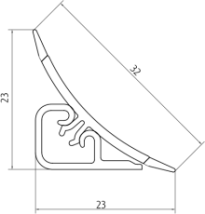 Плинтус LB-23, L=3000мм, черный матовый в Называевске - nazyvaevsk.katalogmebeli.com | фото 2