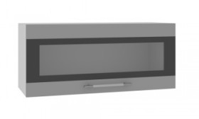 Ройс ПГСФ 800 Шкаф верхний горизонтальный со стеклом с фотопечатью (Графит софт/корпус Серый) в Называевске - nazyvaevsk.katalogmebeli.com | фото