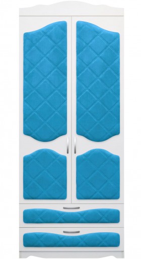 Шкаф 2-х створчатый с ящиками серии Иллюзия 84 Ярко-голубой в Называевске - nazyvaevsk.katalogmebeli.com | фото 1
