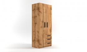 Шкаф 2-х створчатый с ящиками Шервуд (Дуб Вотан) в Называевске - nazyvaevsk.katalogmebeli.com | фото