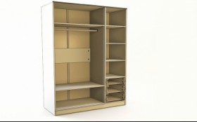 Шкаф 3-х створчатый с ящиками Бэлла (Выбеленное дерево/Белый) в Называевске - nazyvaevsk.katalogmebeli.com | фото 3