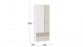 Шкаф для одежды комбинированный «Сканди» Дуб Гарден/Белый/Глиняный серый в Называевске - nazyvaevsk.katalogmebeli.com | фото 4