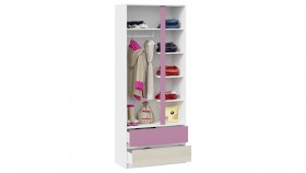 Шкаф для одежды комбинированный «Сканди» Дуб Гарден/Белый/Лиловый в Называевске - nazyvaevsk.katalogmebeli.com | фото 4