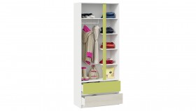 Шкаф для одежды комбинированный «Сканди» Дуб Гарден/Белый/Зеленый в Называевске - nazyvaevsk.katalogmebeli.com | фото 4