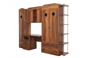 Шкаф комбинированный для одежды с иллюминатором «Навигатор» (Дуб Каньон) в Называевске - nazyvaevsk.katalogmebeli.com | фото 5