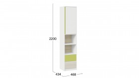 Шкаф комбинированный «Сканди» Дуб Гарден/Белый/Зеленый в Называевске - nazyvaevsk.katalogmebeli.com | фото 4