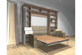 Шкаф-кровать с диваном Каролина в Называевске - nazyvaevsk.katalogmebeli.com | фото 3
