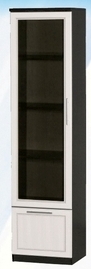 Шкаф средний с ящиком и стеклодверью ДЛЯ ГОСТИНОЙ ШСЯС-450 Венге/Дуб выбеленный в Называевске - nazyvaevsk.katalogmebeli.com | фото 1