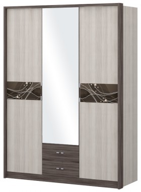 Шкаф трехстворчаты с зеркалом Шк68.1 Николь в Называевске - nazyvaevsk.katalogmebeli.com | фото 1