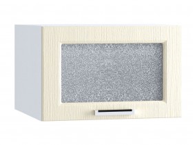 Шкаф верхний горизонтальный со стеклом 510, ШВГС 510 (Клен крем/корпус белый) в Называевске - nazyvaevsk.katalogmebeli.com | фото