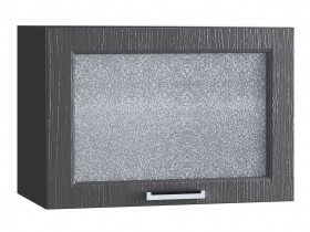 Шкаф верхний горизонтальный со стеклом 609, ШВГС 609 (Клен серый/корпус венге) в Называевске - nazyvaevsk.katalogmebeli.com | фото