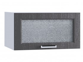 Шкаф верхний горизонтальный со стеклом 610, ШВГС 610 (Клен серый/корпус белый) в Называевске - nazyvaevsk.katalogmebeli.com | фото