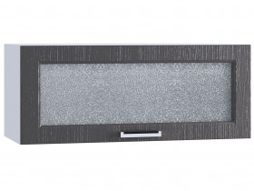 Шкаф верхний горизонтальный со стеклом 800, ШВГС 800 (Клен серый/корпус белый) в Называевске - nazyvaevsk.katalogmebeli.com | фото