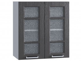 Шкаф верхний со стеклом 600, ШВС 600 (Клен серый/корпус белый) в Называевске - nazyvaevsk.katalogmebeli.com | фото