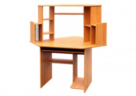 Угловой компьютерный стол (Вишня Оксфорд) в Называевске - nazyvaevsk.katalogmebeli.com | фото