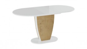 Стол обеденный «Монреаль» Тип 1 (Белый глянец/Бунратти) в Называевске - nazyvaevsk.katalogmebeli.com | фото 2