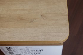 Стол угловой с ящиками «Оксфорд» (Ривьера/Белый с рисунком) в Называевске - nazyvaevsk.katalogmebeli.com | фото 3