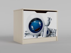 Ящик для игрушек Санни (Белый/корпус Клен) в Называевске - nazyvaevsk.katalogmebeli.com | фото