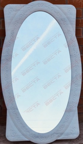 Зеркало Овальное МДФ Белый в Называевске - nazyvaevsk.katalogmebeli.com | фото 1